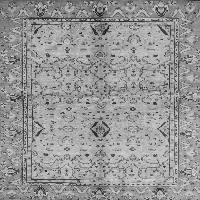 Square Machine Washable Oriental Gray Traditional Rug, wshabs722gry