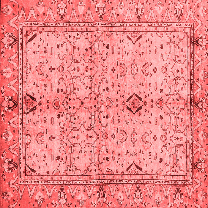 Machine Washable Oriental Red Traditional Rug, wshabs722red