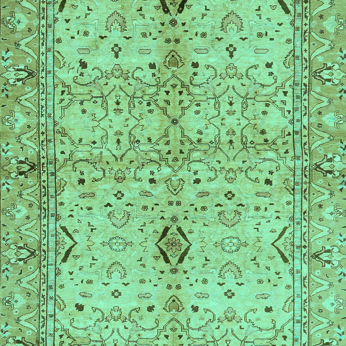 Machine Washable Oriental Turquoise Traditional Area Rugs, wshabs722turq