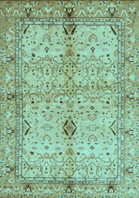 Oriental Light Blue Traditional Rug, abs722lblu