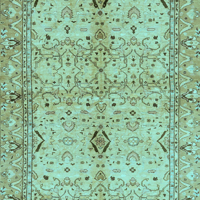 Machine Washable Oriental Light Blue Traditional Rug, wshabs722lblu