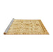 Sideview of Machine Washable Abstract Mustard Yellow Rug, wshabs723