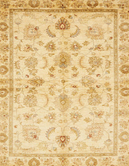 Abstract Mustard Yellow Oriental Rug, abs723