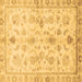 Square Oriental Brown Traditional Rug, abs723brn