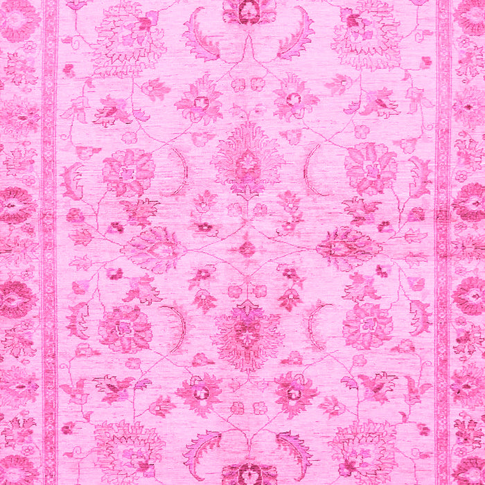 Machine Washable Oriental Pink Traditional Rug, wshabs723pnk
