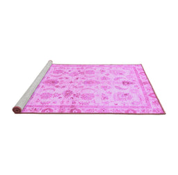 Sideview of Machine Washable Oriental Purple Traditional Area Rugs, wshabs723pur