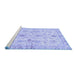 Sideview of Machine Washable Oriental Blue Traditional Rug, wshabs723blu