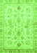 Machine Washable Oriental Green Traditional Area Rugs, wshabs723grn