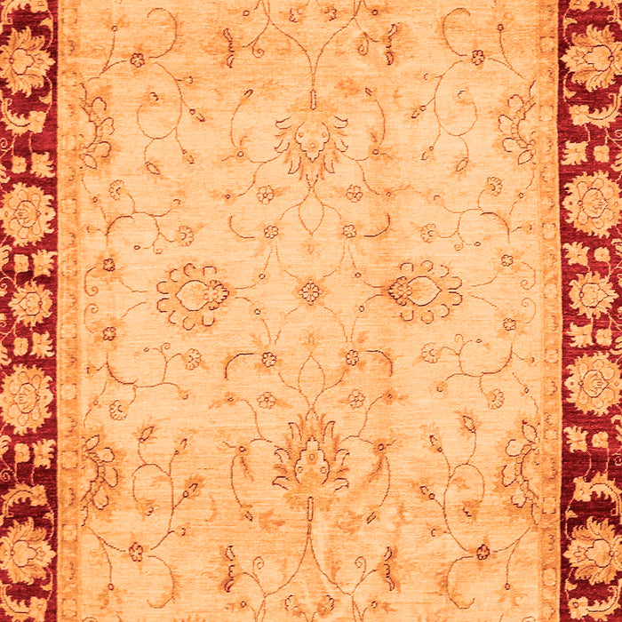Machine Washable Oriental Orange Traditional Area Rugs, wshabs724org
