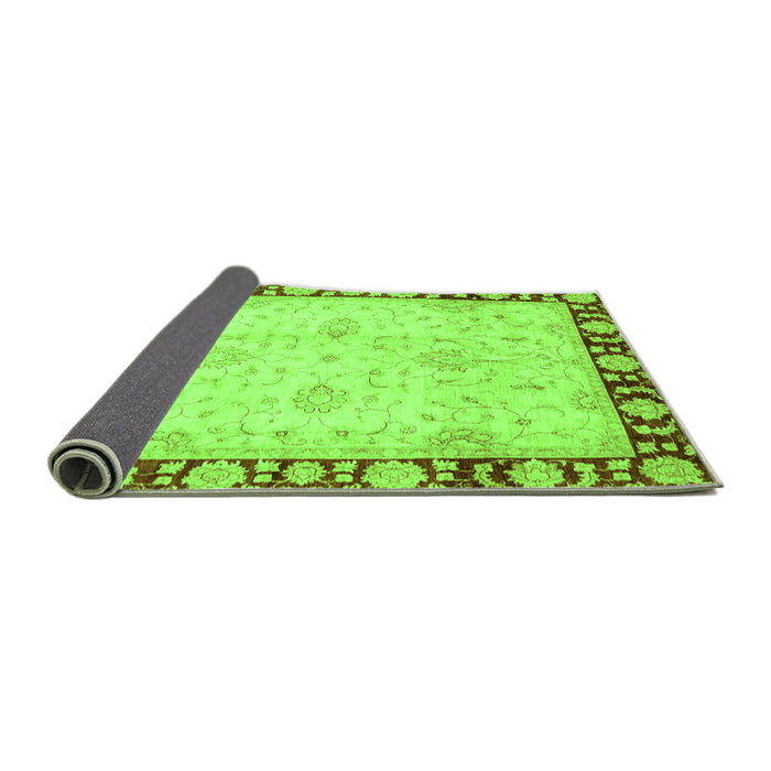 Sideview of Oriental Green Traditional Rug, abs724grn