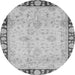 Round Oriental Gray Traditional Rug, abs724gry