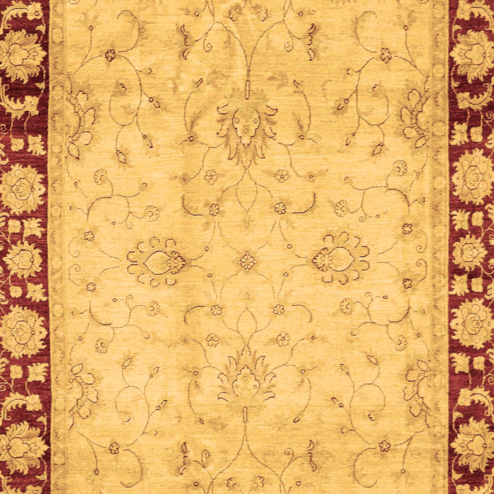 Machine Washable Oriental Brown Traditional Rug, wshabs724brn
