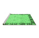 Sideview of Machine Washable Oriental Emerald Green Traditional Area Rugs, wshabs724emgrn