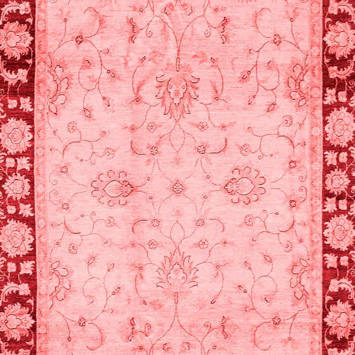 Machine Washable Oriental Red Traditional Rug, wshabs724red
