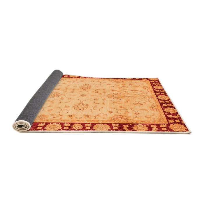 Sideview of Oriental Orange Traditional Rug, abs724org