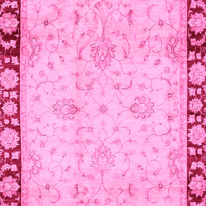 Machine Washable Oriental Pink Traditional Rug, wshabs724pnk