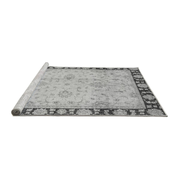 Sideview of Machine Washable Oriental Gray Traditional Rug, wshabs724gry