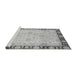 Sideview of Machine Washable Oriental Gray Traditional Rug, wshabs724gry