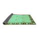 Sideview of Oriental Turquoise Traditional Rug, abs724turq