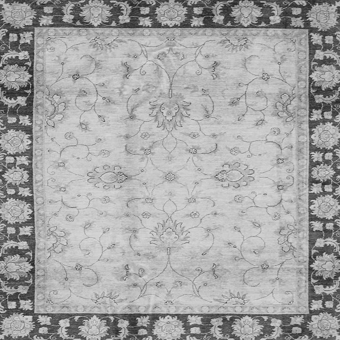 Square Machine Washable Oriental Gray Traditional Rug, wshabs724gry