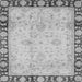 Square Machine Washable Oriental Gray Traditional Rug, wshabs724gry