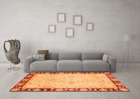 Machine Washable Oriental Orange Traditional Rug, wshabs724org