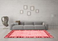 Machine Washable Oriental Red Traditional Rug, wshabs724red