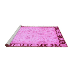 Sideview of Machine Washable Oriental Purple Traditional Area Rugs, wshabs724pur