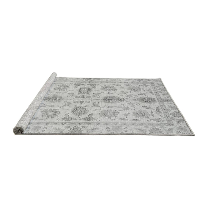 Sideview of Machine Washable Oriental Gray Traditional Rug, wshabs725gry