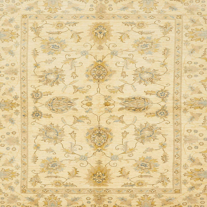 Square Abstract Brown Gold Oriental Rug, abs725