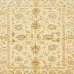 Square Machine Washable Abstract Brown Gold Rug, wshabs725