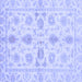 Square Oriental Blue Traditional Rug, abs725blu