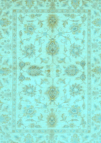 Oriental Light Blue Traditional Rug, abs725lblu