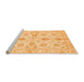 Sideview of Machine Washable Oriental Orange Traditional Area Rugs, wshabs725org