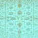 Square Oriental Light Blue Traditional Rug, abs725lblu