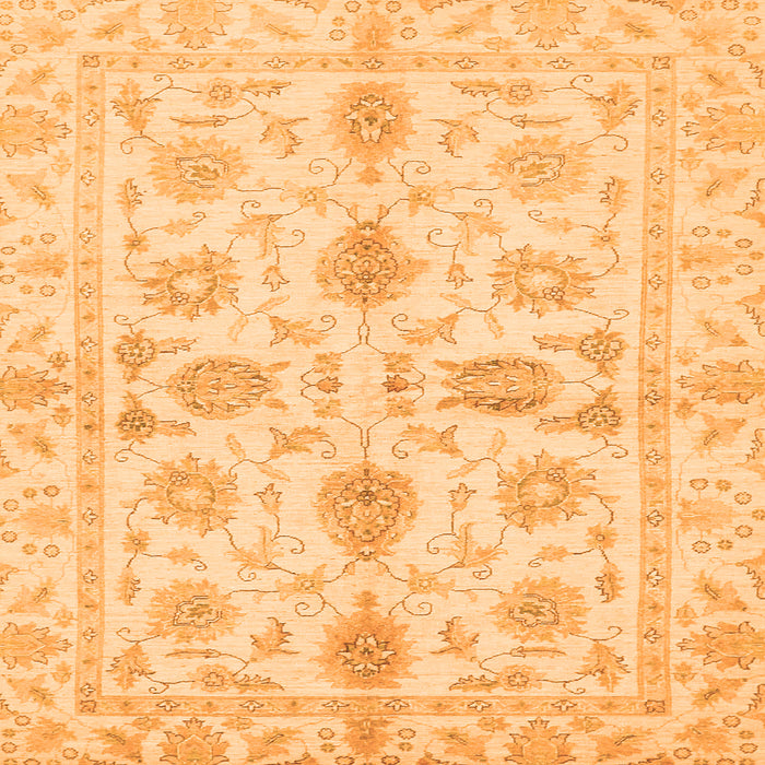Square Oriental Orange Traditional Rug, abs725org