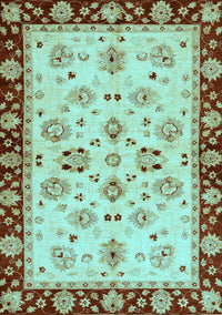 Oriental Light Blue Traditional Rug, abs726lblu