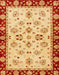 Machine Washable Abstract Orange Red Rug, wshabs726