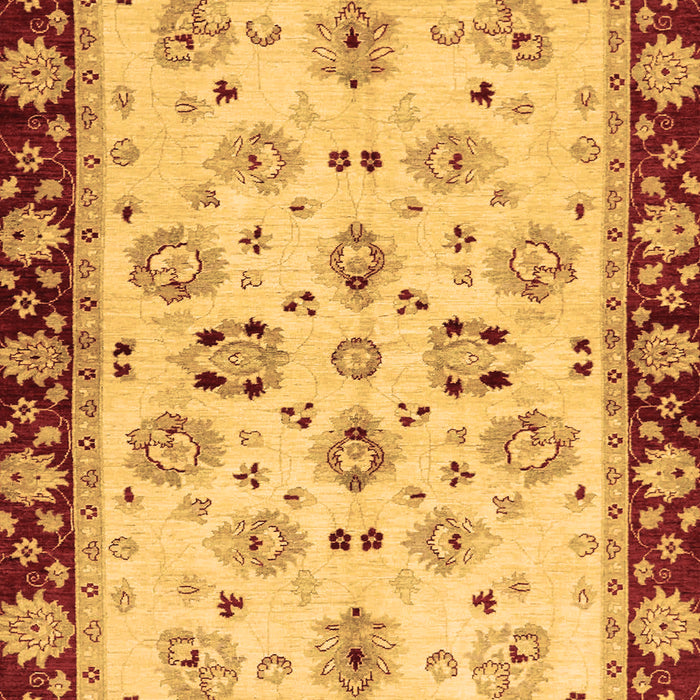 Machine Washable Oriental Brown Traditional Rug, wshabs726brn