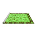 Sideview of Machine Washable Oriental Green Traditional Area Rugs, wshabs726grn