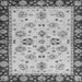 Square Machine Washable Oriental Gray Traditional Rug, wshabs726gry