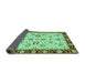 Sideview of Oriental Turquoise Traditional Rug, abs726turq