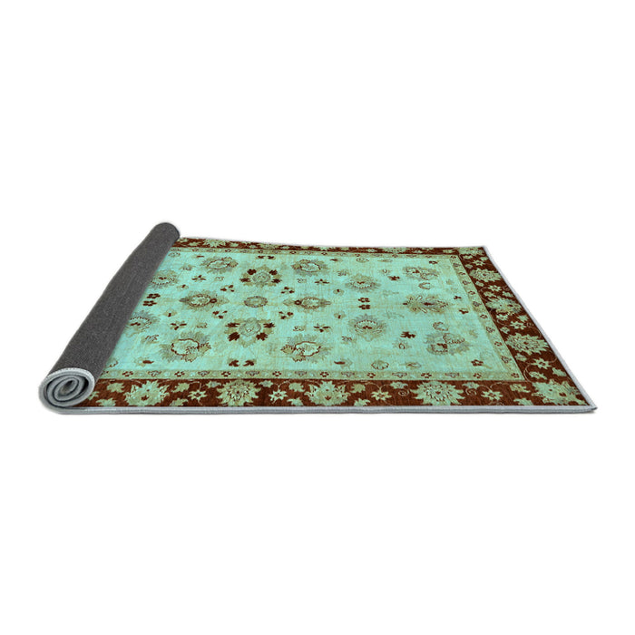 Sideview of Oriental Light Blue Traditional Rug, abs726lblu