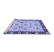 Sideview of Machine Washable Oriental Blue Traditional Rug, wshabs726blu