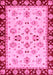 Machine Washable Oriental Pink Traditional Rug, wshabs726pnk