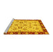 Sideview of Machine Washable Oriental Yellow Traditional Rug, wshabs726yw