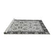 Sideview of Machine Washable Oriental Gray Traditional Rug, wshabs726gry