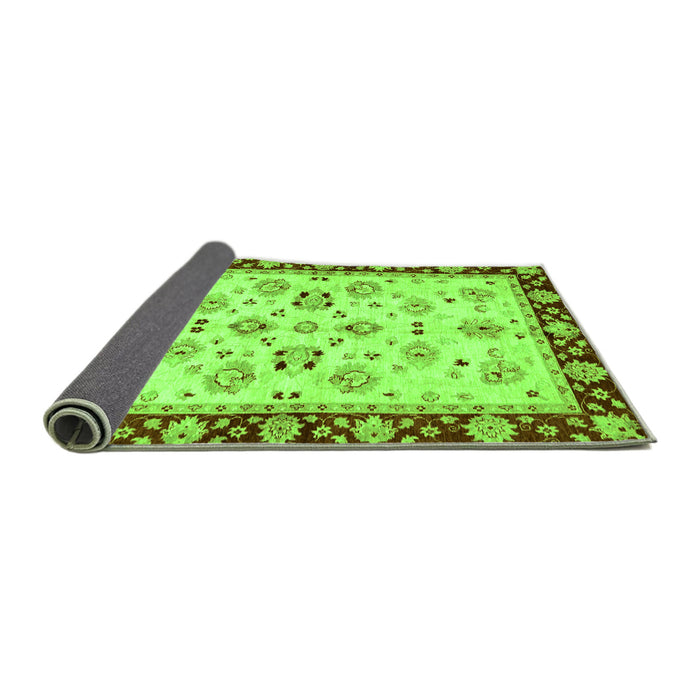 Sideview of Oriental Green Traditional Rug, abs726grn