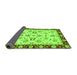 Sideview of Oriental Green Traditional Rug, abs726grn