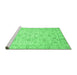 Sideview of Machine Washable Oriental Emerald Green Traditional Area Rugs, wshabs727emgrn